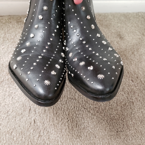 NWT Sam Edelman Black Silver studded boots - Picture 5 of 8